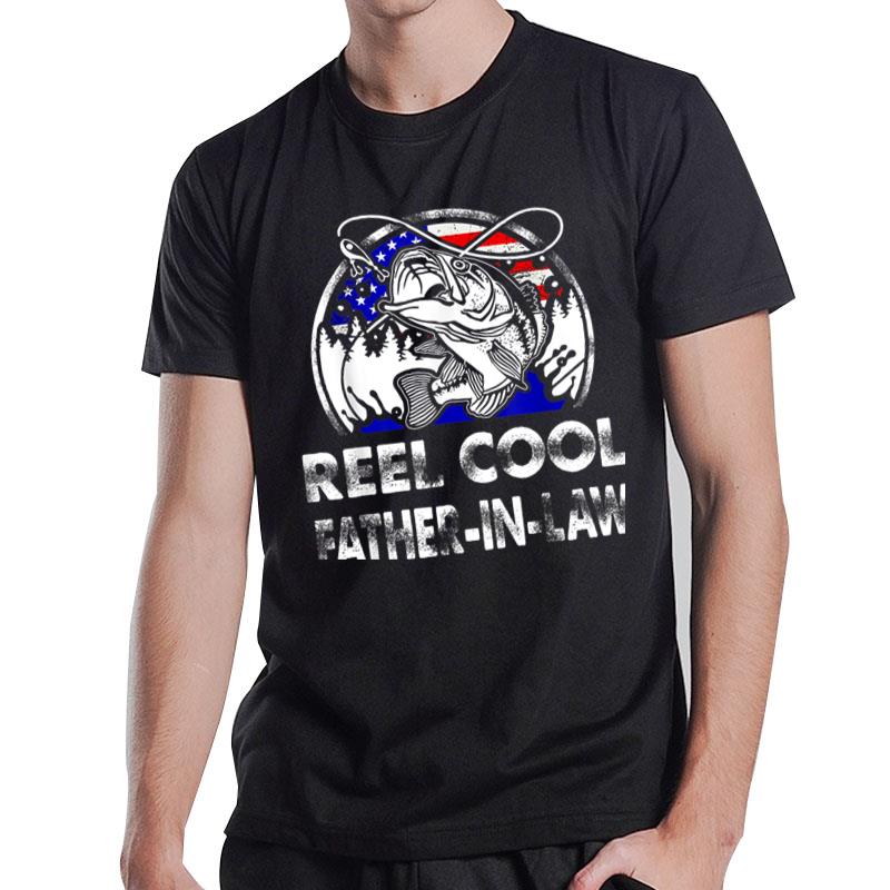 Mens Fathers Day Gift Tee Reel Cool Fatherinlaw Fishing T-Shirt