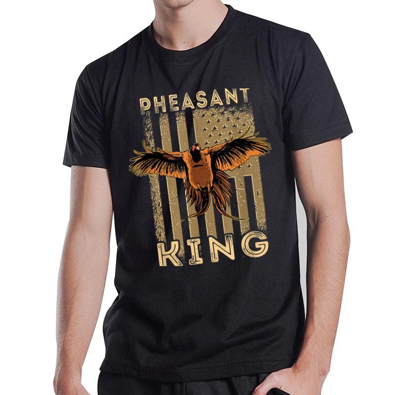 Mens Pheasant Hunting Usa American Pheasant King Pheasant Hunter T-Shirt