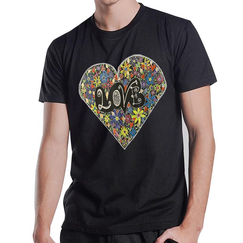 Mens Valentine'S Day Heart Love T-Shirt