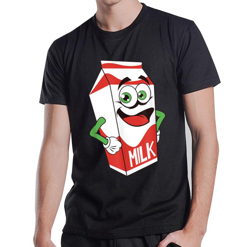 Milk Cartoon Character T-Shirt