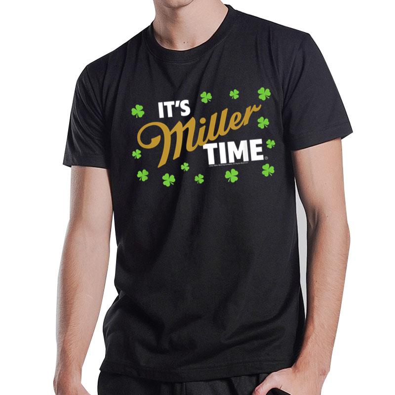 Miller Life St. Patrick's Day It's Miller Time Vintage T-Shirt