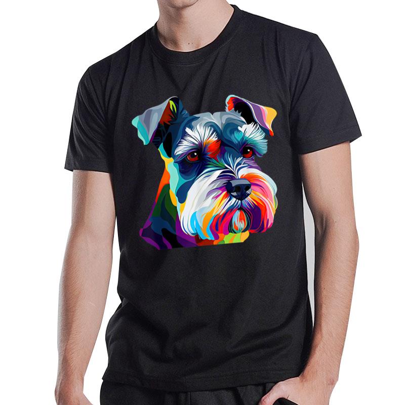 Mini Schnauzer Lover Schnauzer Pop Art Miniature Schnauzer T-Shirt