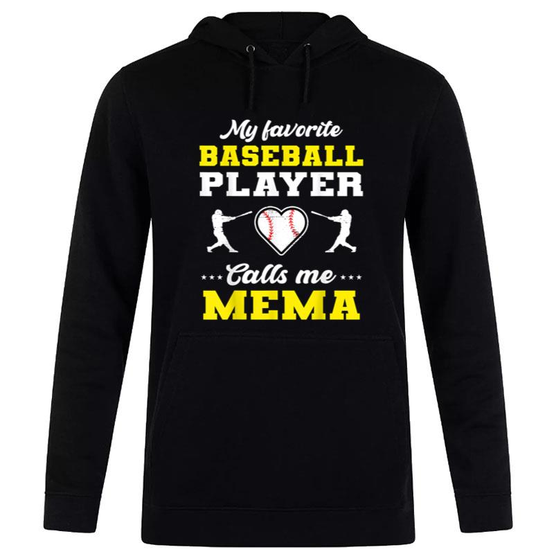 My Favorite Baseball Player Calls Me Mema Mother's Day Women T-Shirt