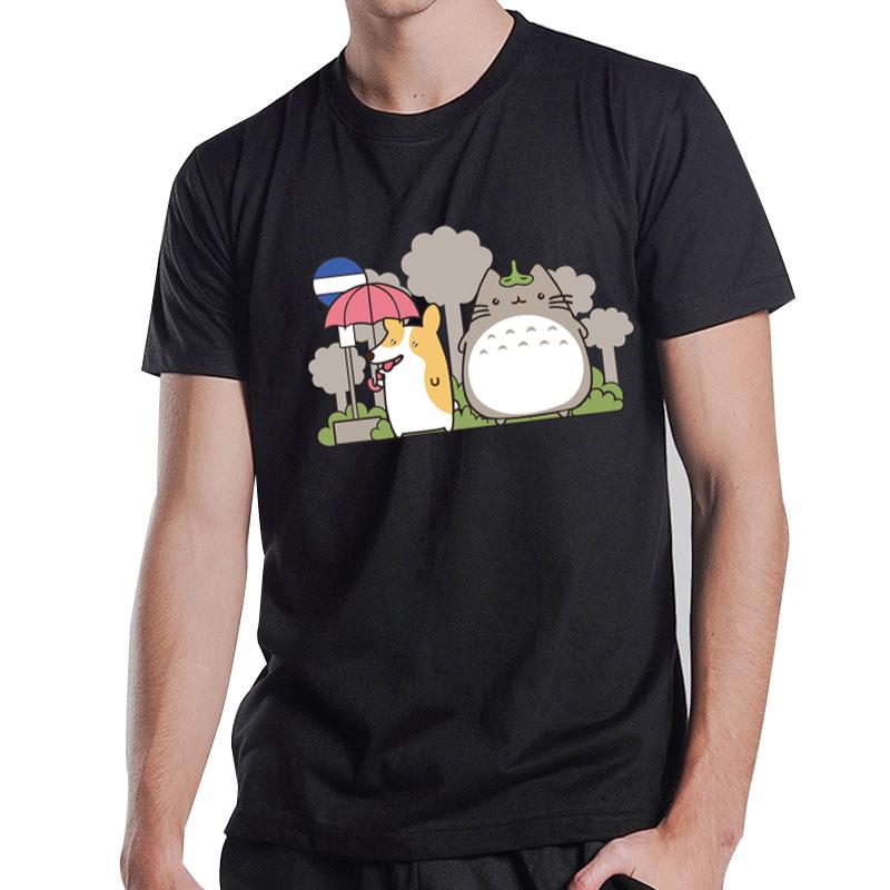 My Fluffy Neighbor Totoro Corgi T-Shirt