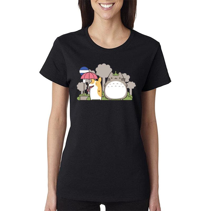 My Fluffy Neighbor Totoro Corgi Women T-Shirt