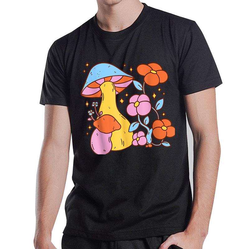 Mycology Colourful Magic Mushrooms For Hippies And Mushroom T-Shirt