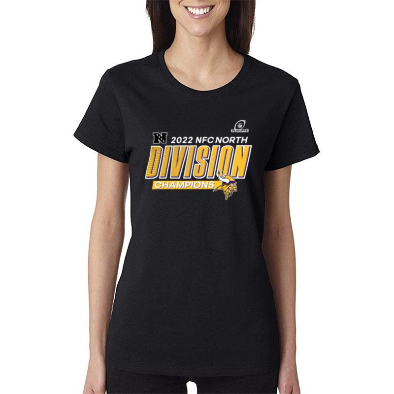 Nfl Minnesota Vikings 2022 Nfc North Division Champions Officical Women T-Shirt