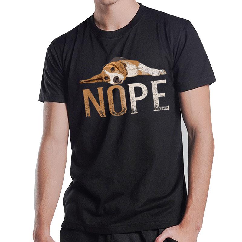 Nope Lazy Beagle Funny Dog Lover Vintage Cute Beagle Mom T-Shirt