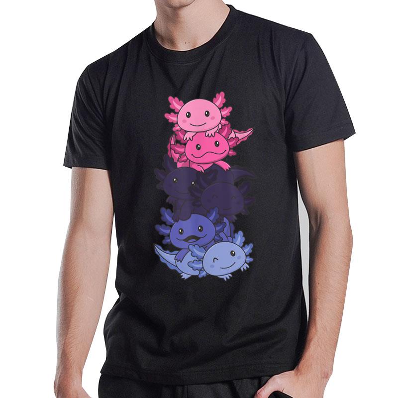 Omnisexual Gender Fluid Pride Lgbtq Axolotl T-Shirt