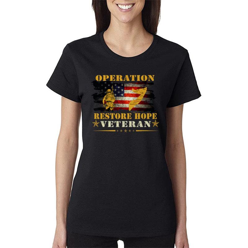 Operation Restore Hope Veteran Somalia Vintage Gift Women T-Shirt