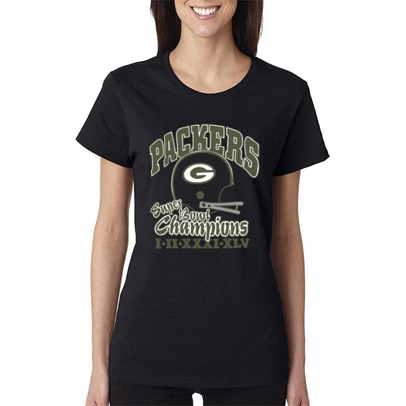 Packers 4 Time Super Bowl Champions Women T-Shirt