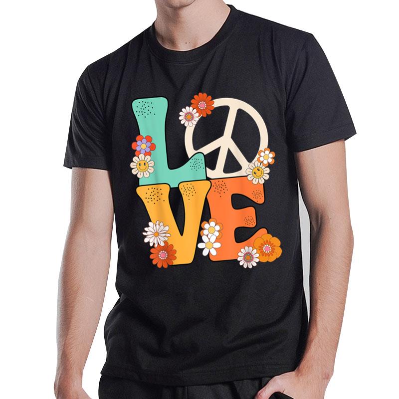 Peace Sign Love 60 s 70 s  70s Outfits For Women T-Shirt