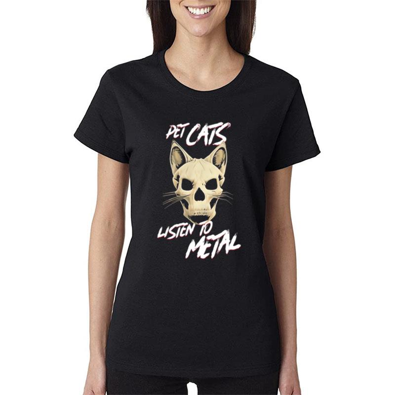 Pet Cats Listen To Metal Women T-Shirt