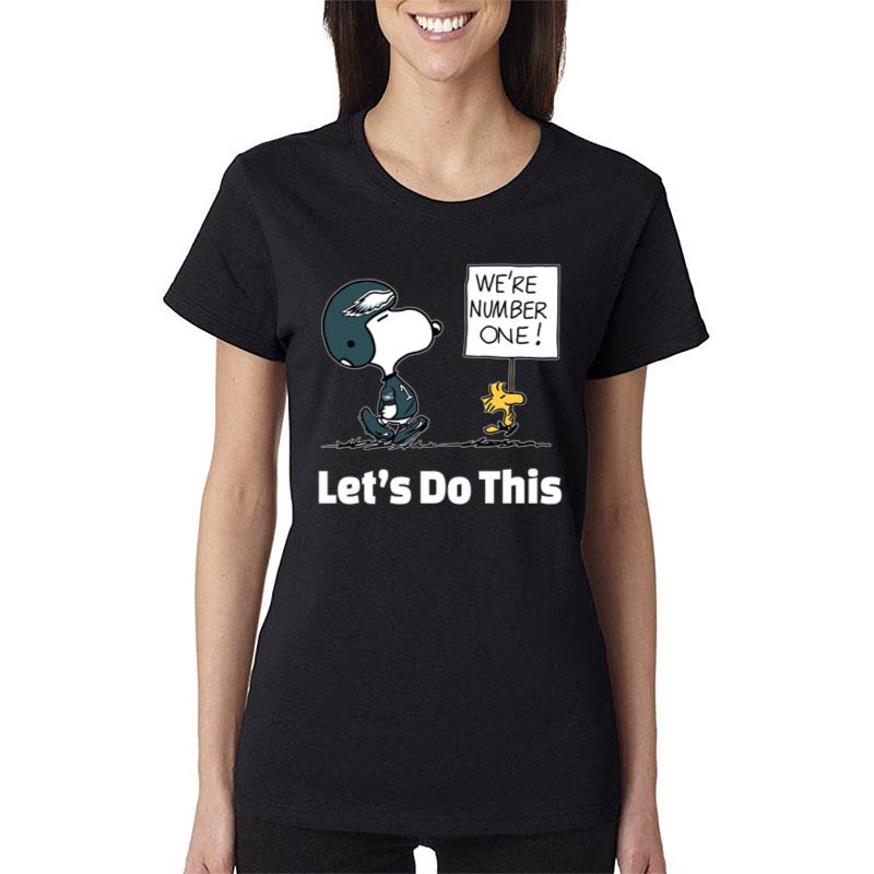 Philadelphia Eagles Snoopy We Are No1 Women T-Shirt