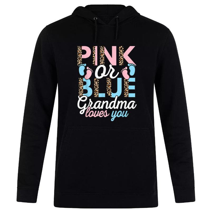 Pink Or Blue Grandma Loves You Gender Reveal Baby Shower Women T-Shirt