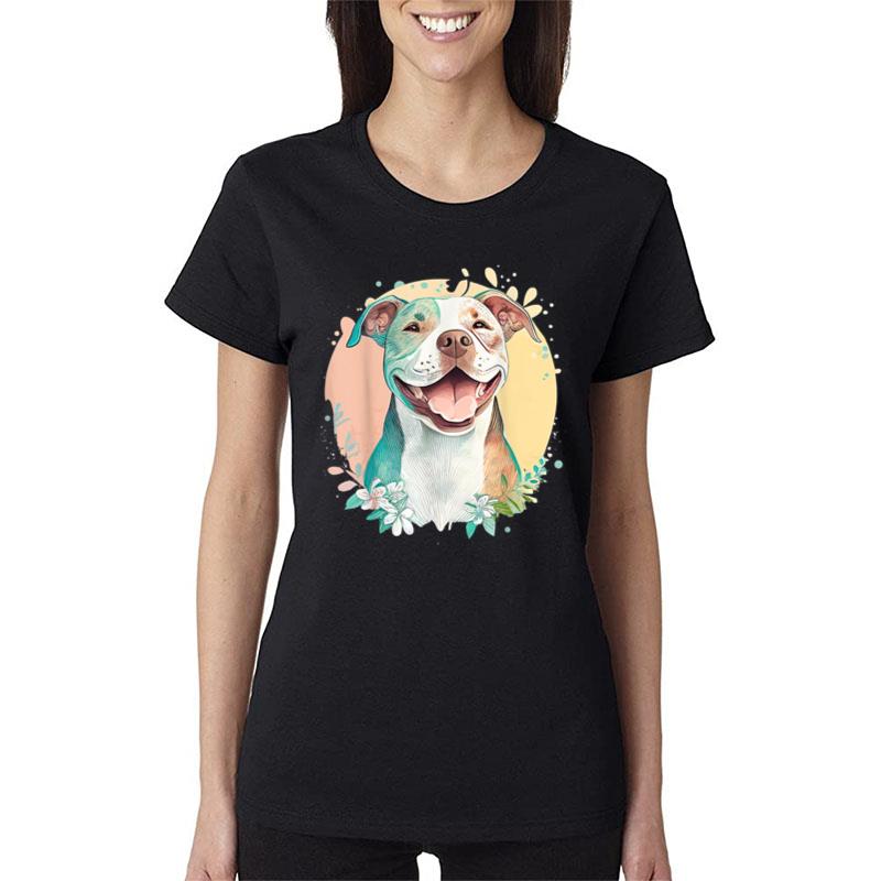 Pit Bull Mom Dog Lover Colorful istic Pitbull Owner Women Women T-Shirt