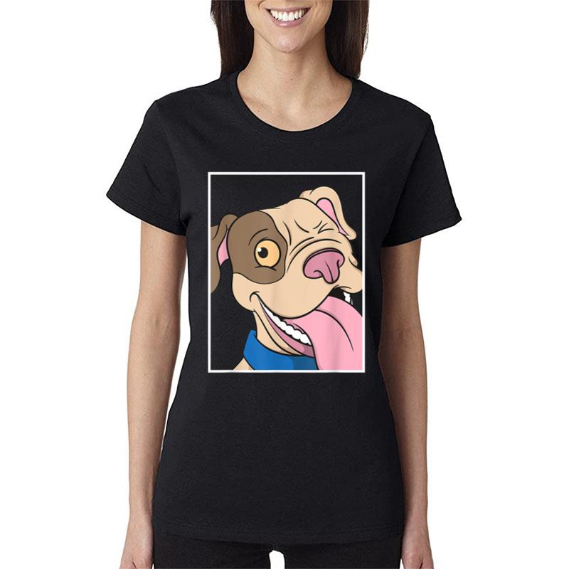 Pitbull Selfie Animal Self-portrait Dog Lover Gift Women T-Shirt