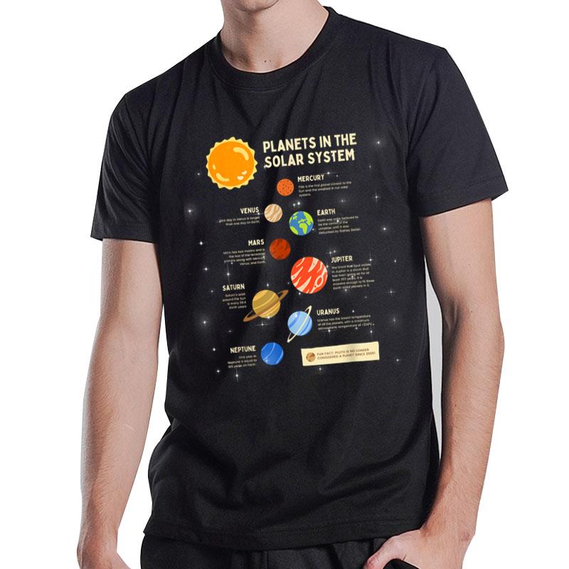 Planets Solar System Outer Space Science Boys Girls Kids T-Shirt