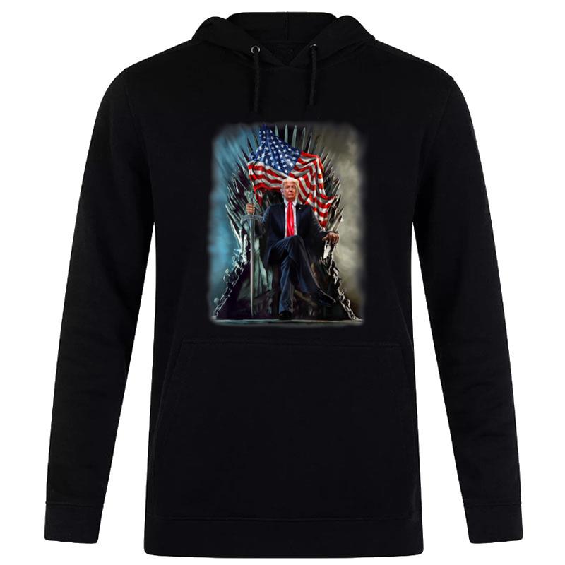 President Donald Trump On United States Throne Hoodie