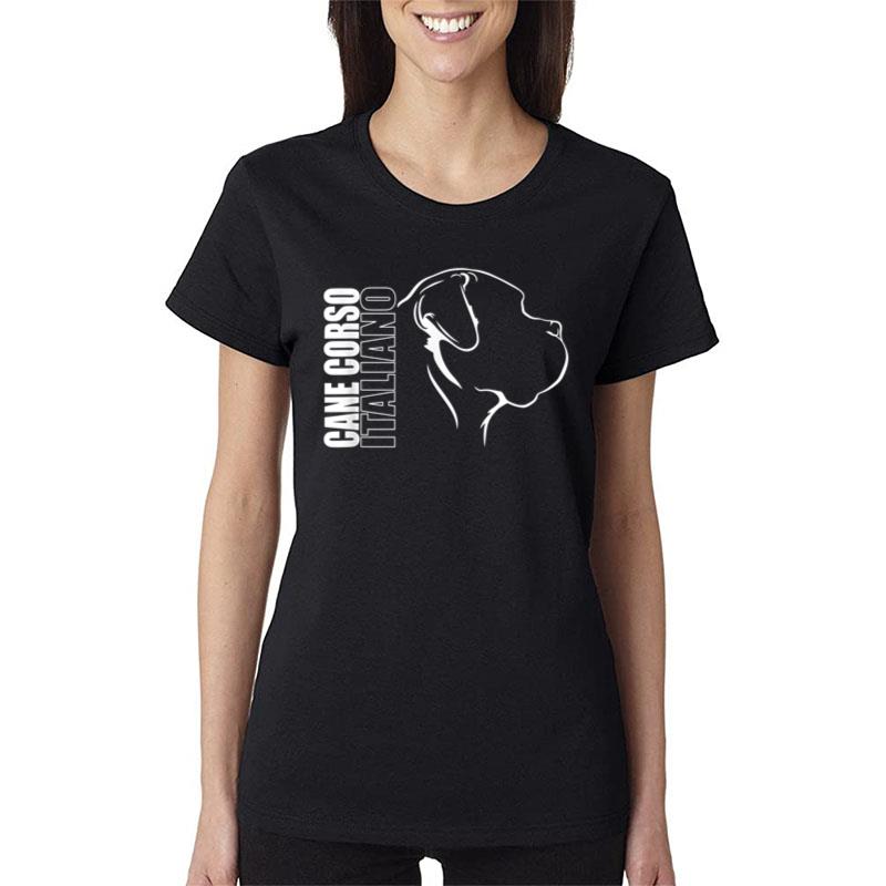 Proud Cane Corso Italiano profile dog mom breed dog Women T-Shirt