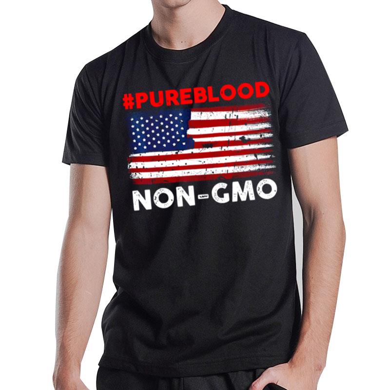 #Pureblood Non Gmo American Flag T-Shirt