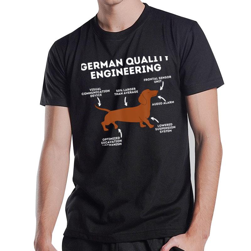 Quality German Engineering - Dachshund Lover Wiener Dog T-Shirt