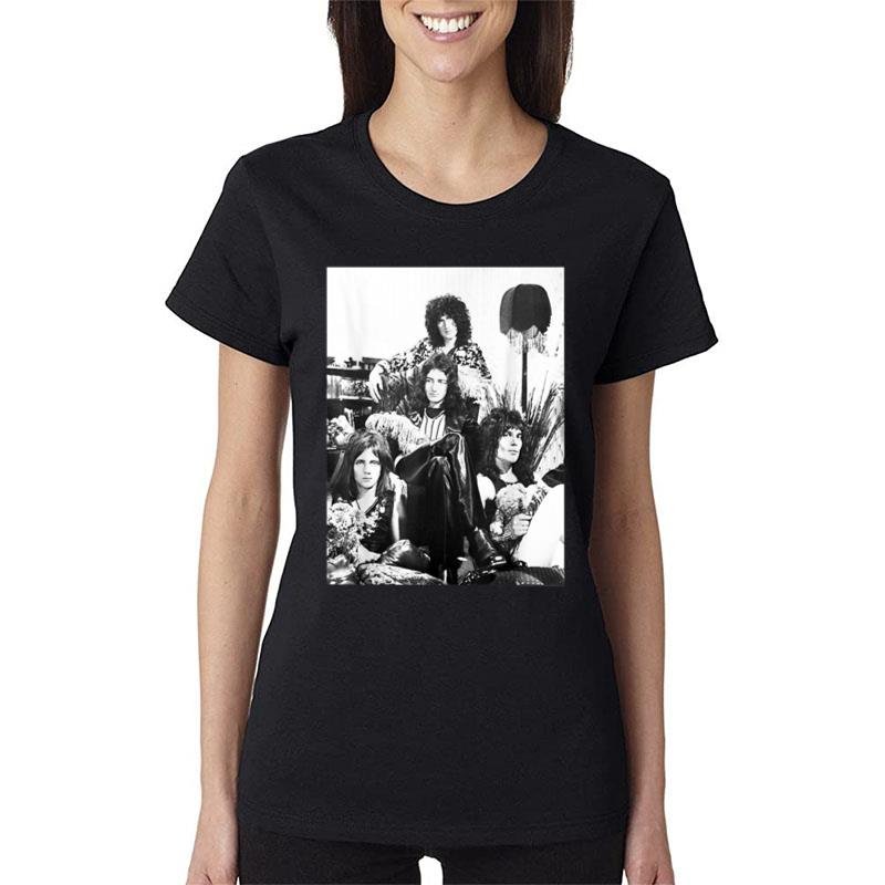 Queen Official Lampshade Promo B'W Vintage Photo Women T-Shirt