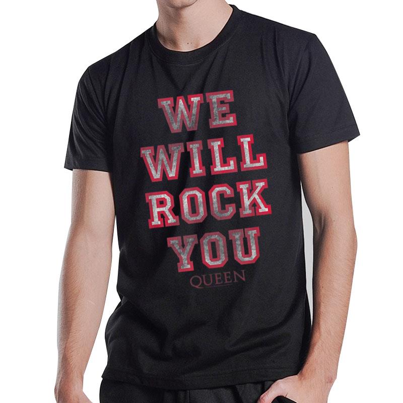 Queen Official We Will Rock You Pink T-Shirt