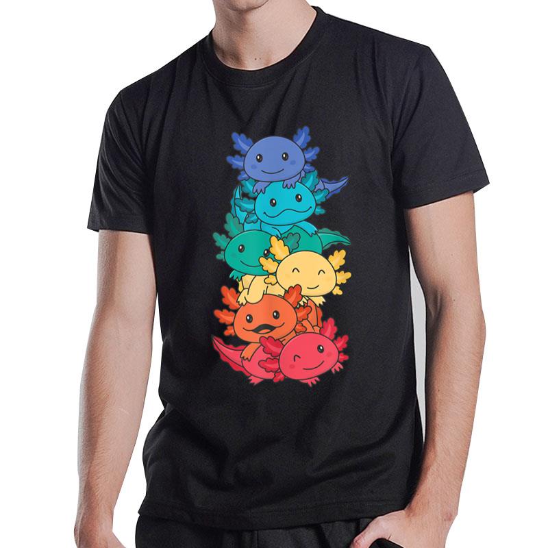 Rainbow Flag Gay Pride Lgbtq Axolotl T-Shirt