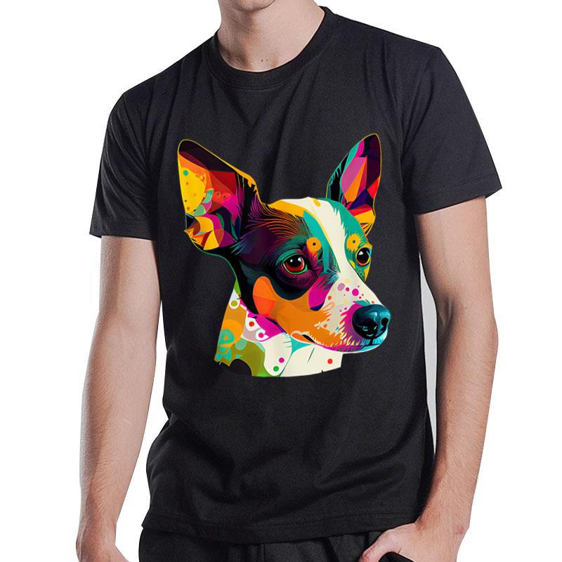 Rat Terrier Lover Pop Art Rat Terrier Dog T-Shirt