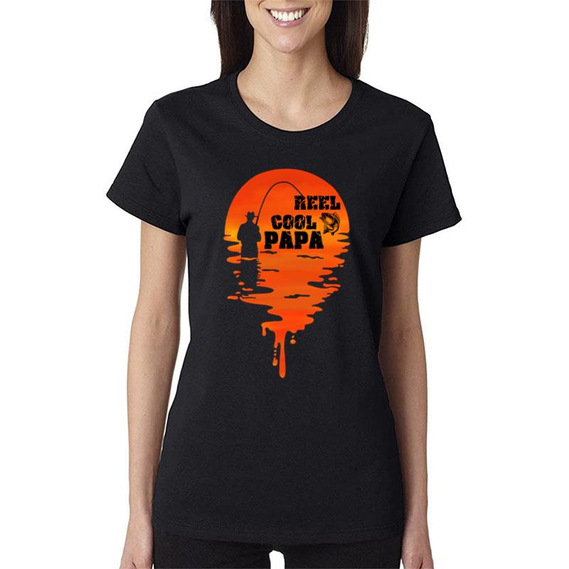 Reel Cool Papa Sunset Women T-Shirt