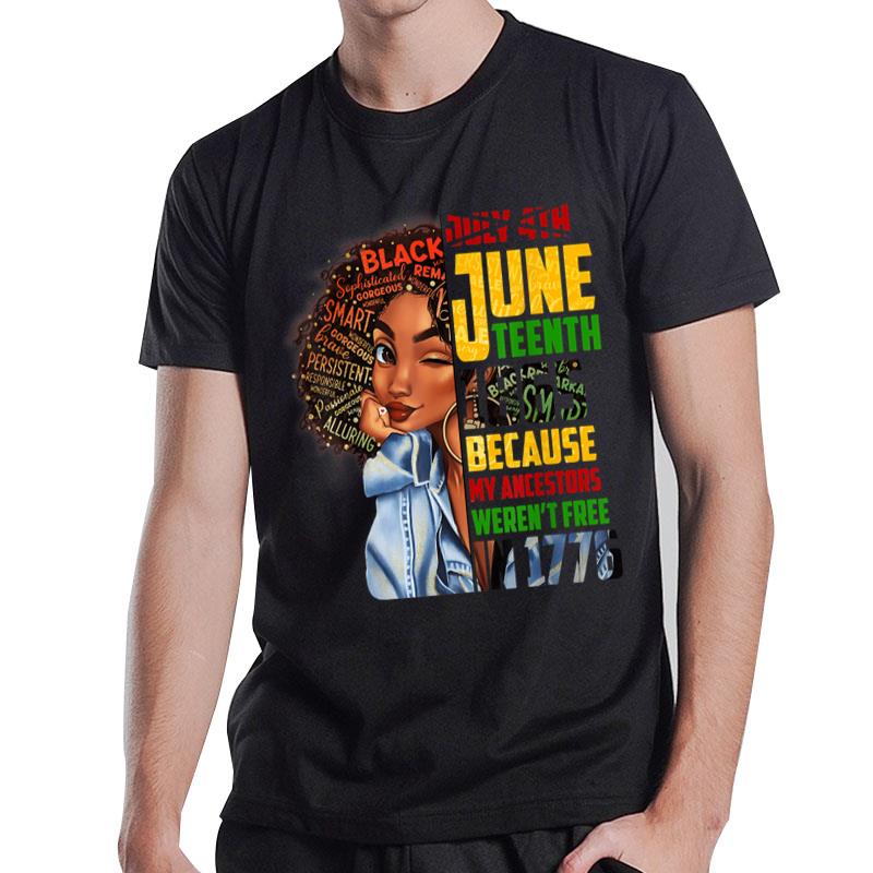 Remembering My Ancestors Juneteenth Black Freedom 1865 Gift T-Shirt