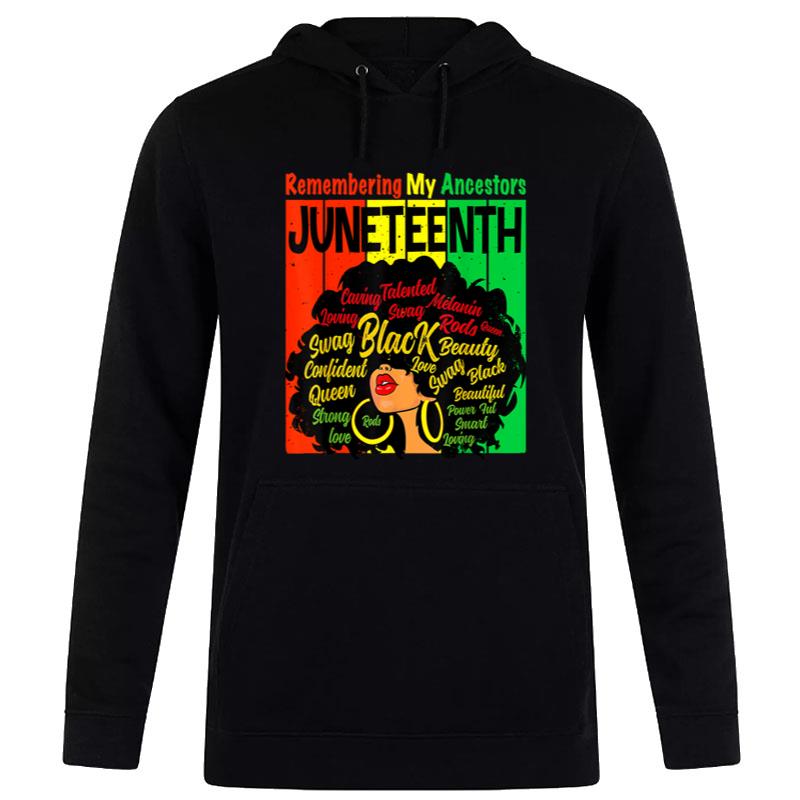 Remembering My Ancestors Juneteenth Natural Hair Black Hoodie