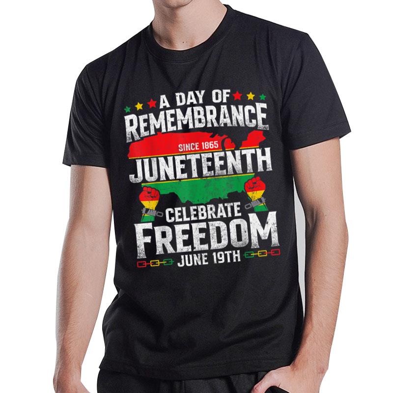 Remembrance Celebrate Freedom Juneteenth Black History Pride T-Shirt