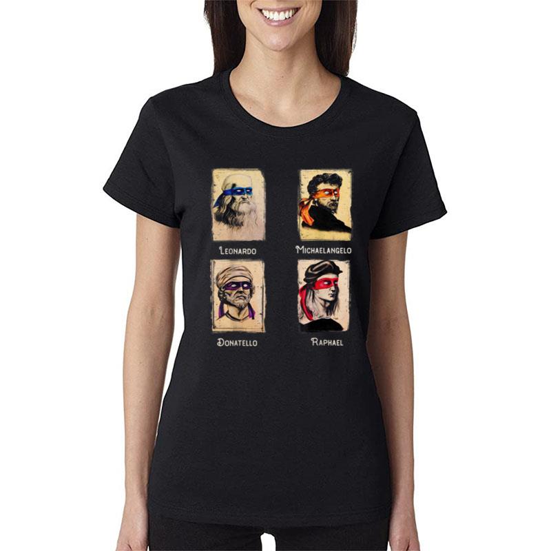 Renaissance Ninja Poster Style Pop Art Italian Artists Women T-Shirt