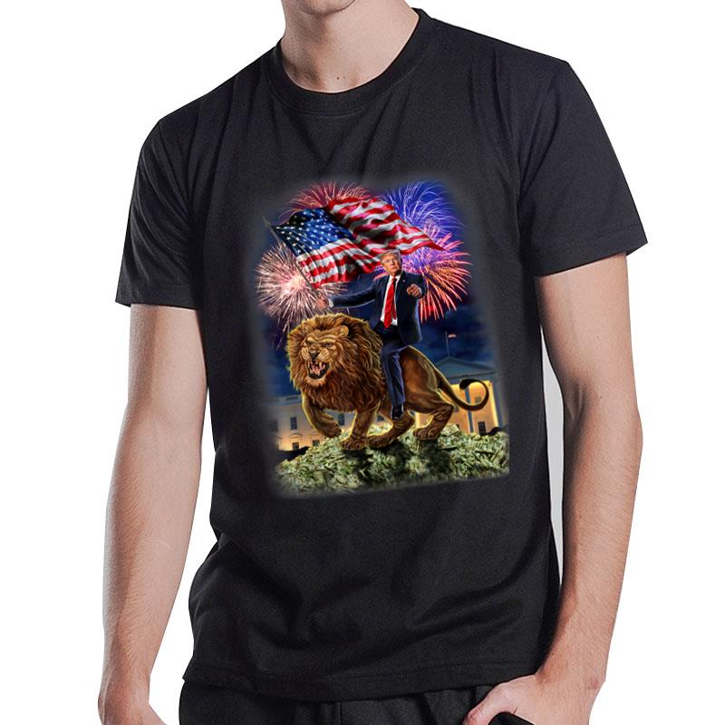 Republican President Donald Trump Riding War Lion T-Shirt