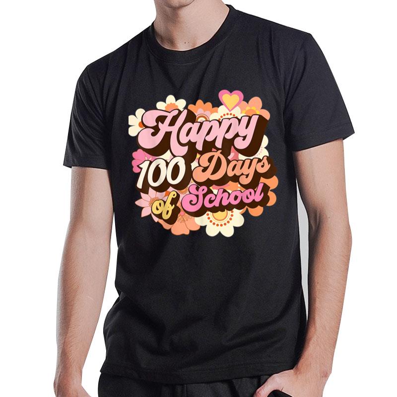 Retro 100 Days Of School Teachers Kids Groovy 100Th Day Ver 1 T-Shirt