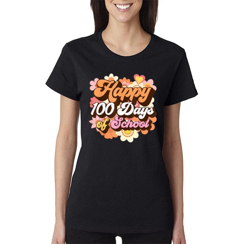 Retro 100 Days Of School Teachers Kids Groovy 100Th Day Ver 3 Women T-Shirt