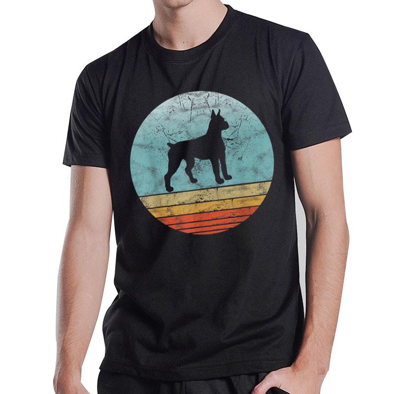 Retro Boxer Dog Breed Vintage Style Animal Dogs Lover Gift T-Shirt