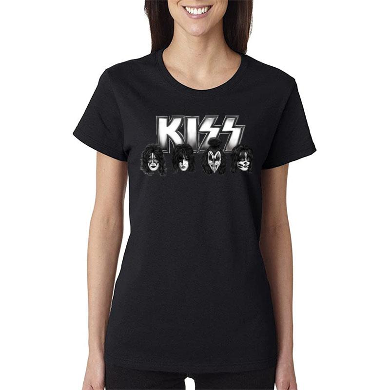 Rock Band Face Kiss Women T-Shirt