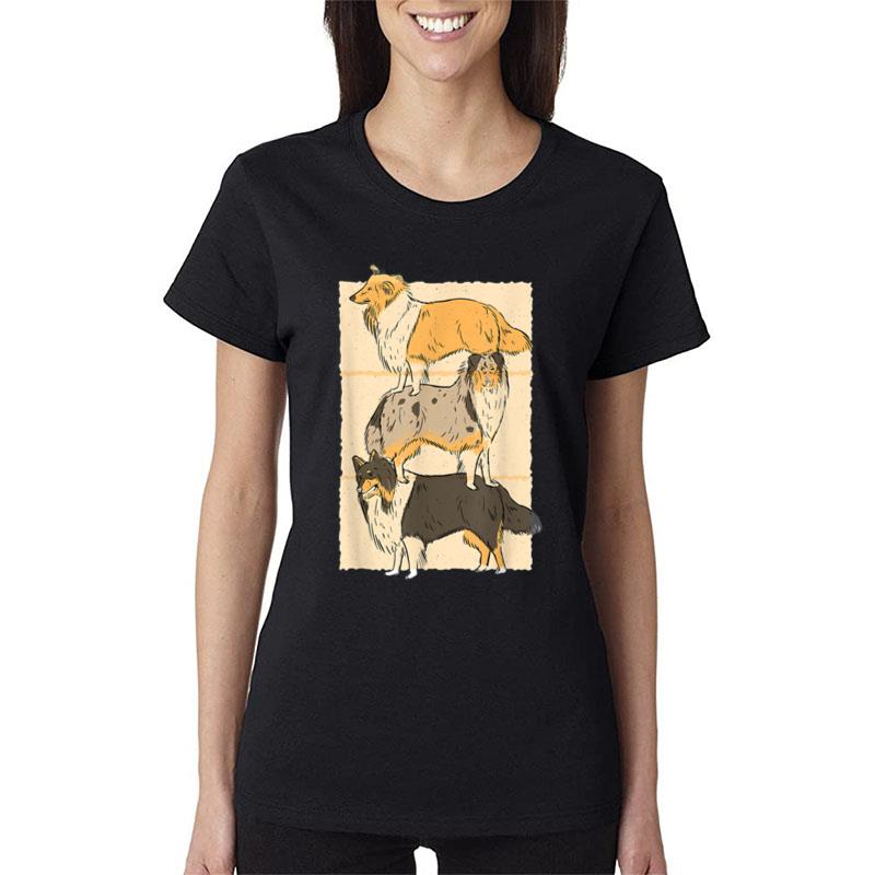 Rough Collie Dogs Women T-Shirt