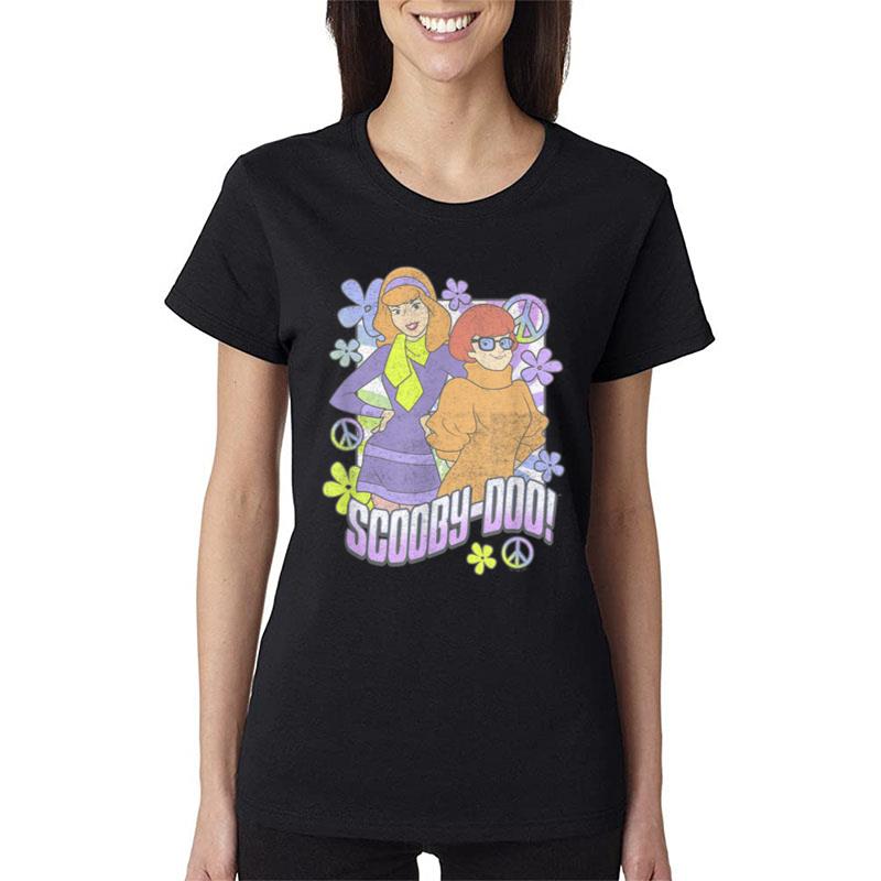 Scoobydoo Velma And Daphne Flower Power Poster Women T-Shirt