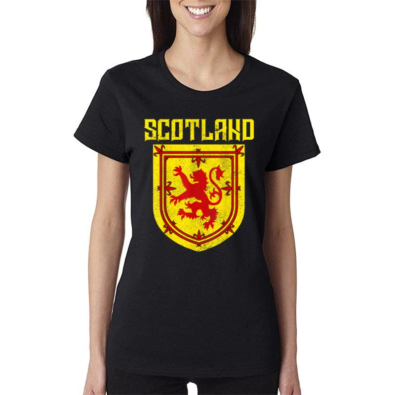 Scotland Vintage Scottish Flag Lion Scottish Pride Women T-Shirt