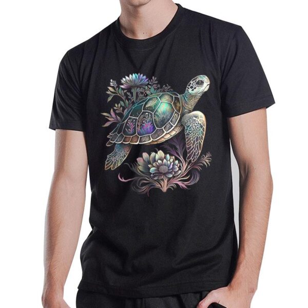 Sea Turtle Beach Lover Ocean Animal Graphic Novelty Womens T-Shirt