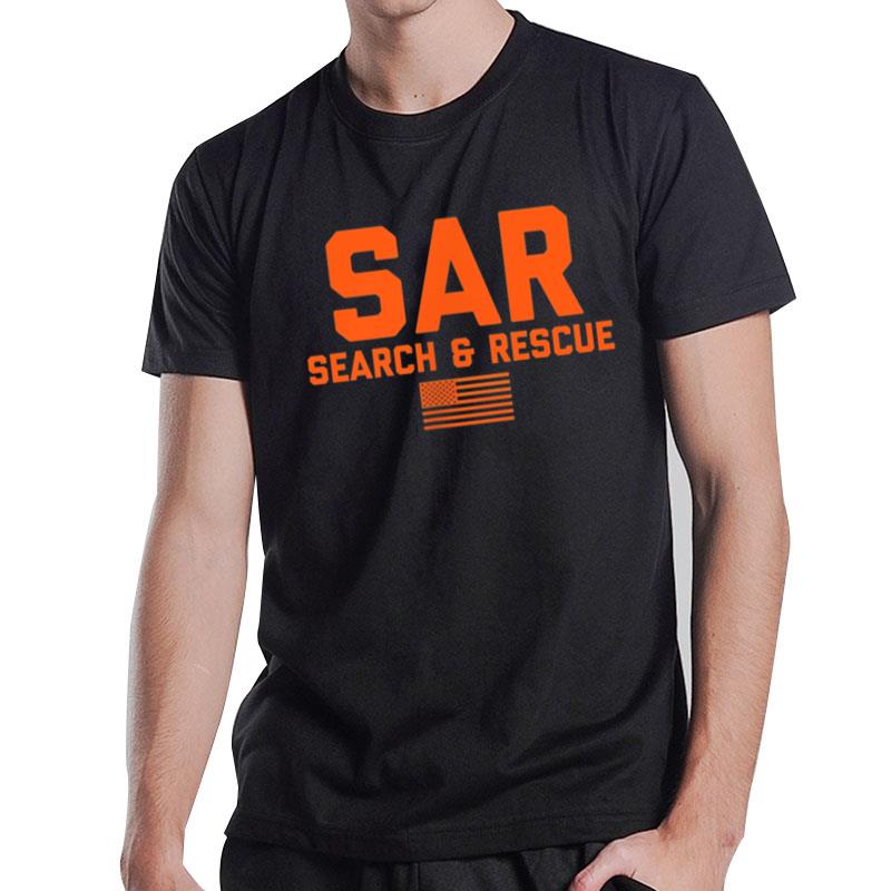 Search And Rescue American Flag Sar Team T-Shirt