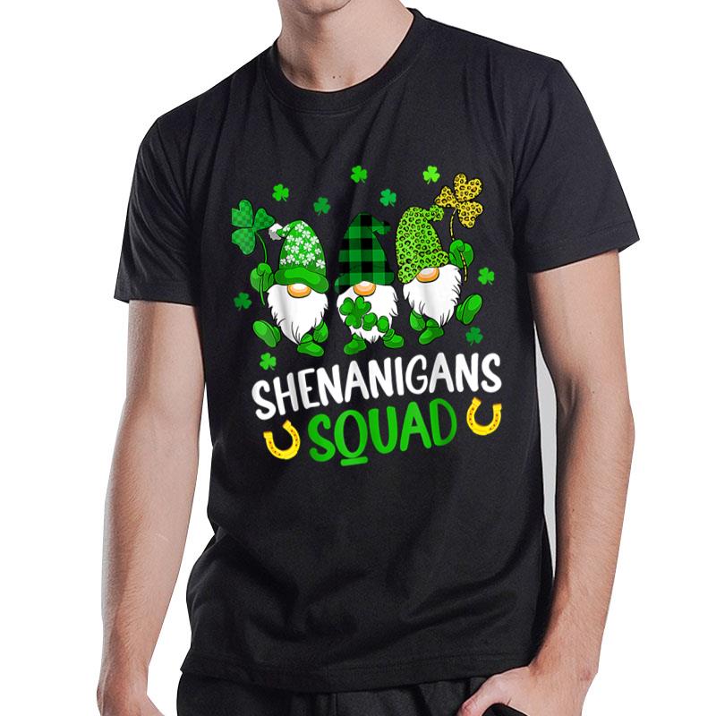 Shenanigans Squad Gnomes Irish Shamrock Patricks Day Lucky T-Shirt