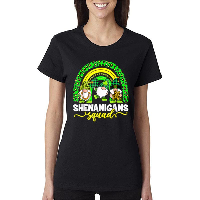 Shenanigans Squad Irish Gnomes Rainbow St Patrick'S Day Women T-Shirt