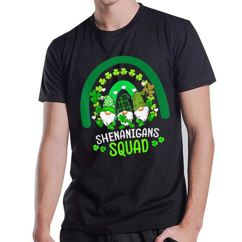 Shenanigans Squad St Patrick'S Day Gnomes Gnomies Rainbow T-Shirt