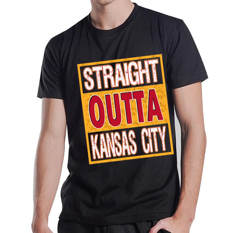 Smack Apparel Kansas City Football Fans. Straight Outta Kansas City Red (Sm 5X) T-Shirt