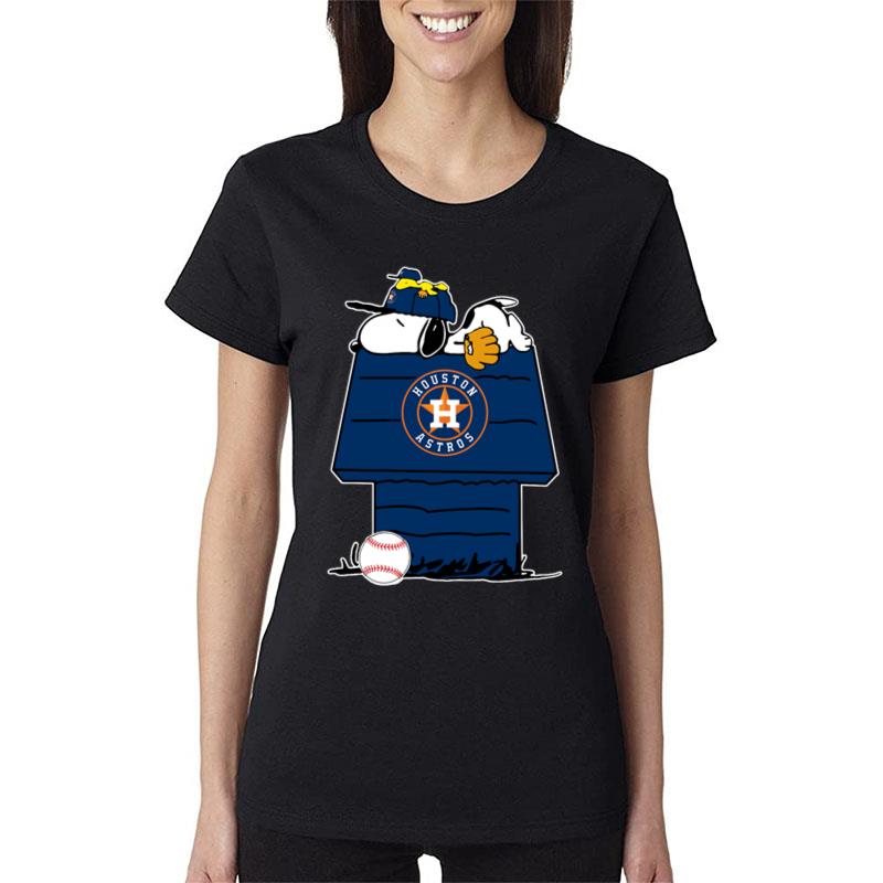 Snoopy Baseball Houston Astros Women T-Shirt